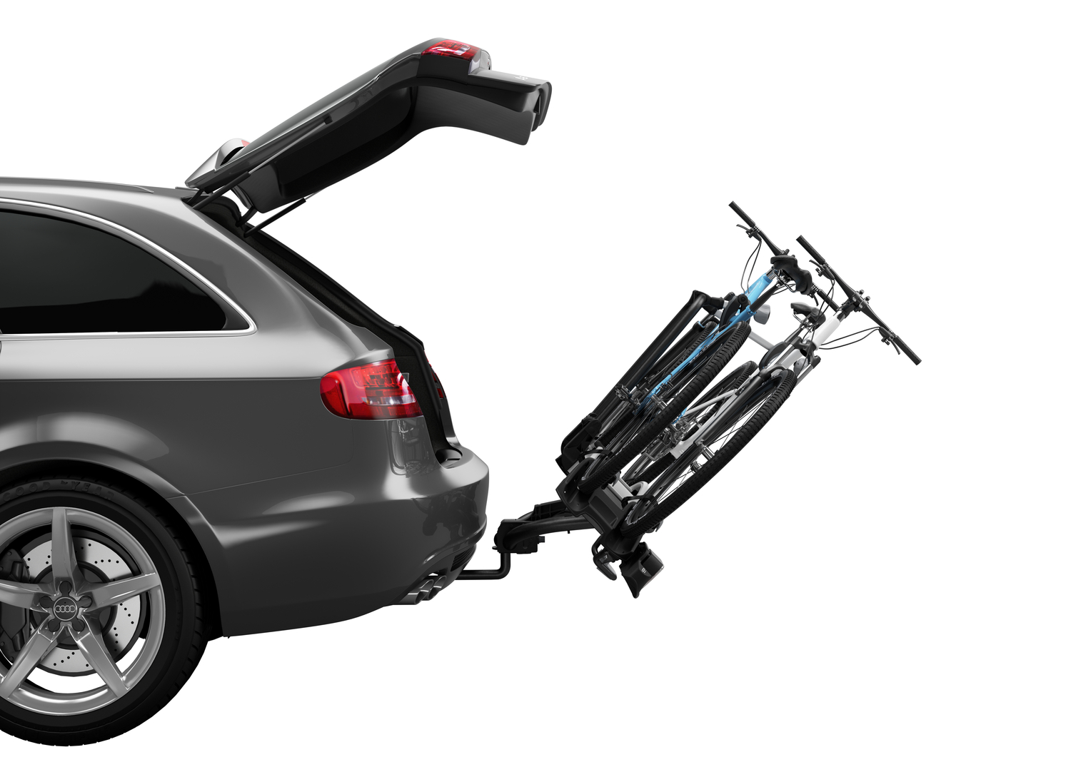 Thule VeloCompact 2/3-Bike Platform Towbar Bike Rack 13-pin - Black/Aluminium - Image 5