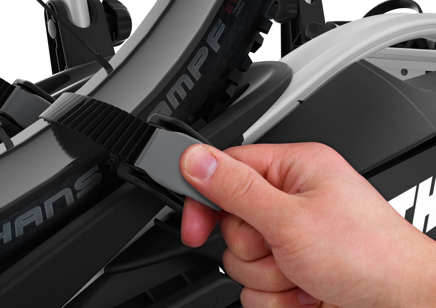 Thule VeloCompact 2/3-Bike Platform Towbar Bike Rack 13-pin - Black/Aluminium - Image 4