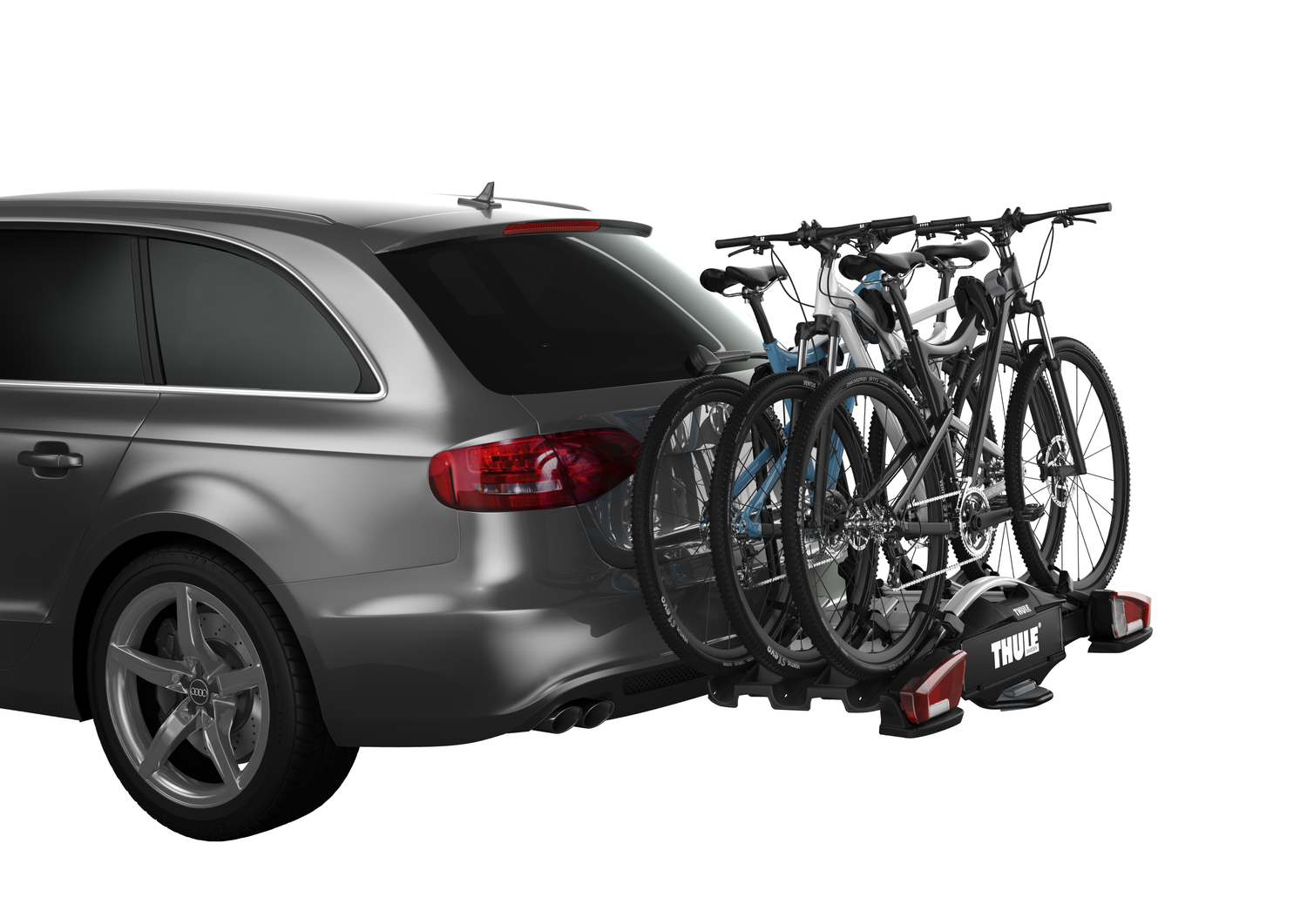 Thule VeloCompact 2/3-Bike Platform Towbar Bike Rack 13-pin - Black/Aluminium - Image 1